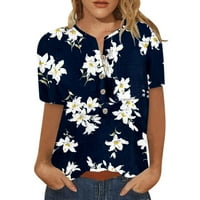 Stabilne ljetne majice za žene Ženske ljetne vrhove casual Country V izrez Tee košulje Petal rukava