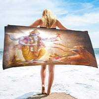 Ručnik za plažu Brzi suhi pijesak bez laganog ručnika za plažu od mikrofibrane indijske mitologije Vishnu plivač na plaži za djecu za djecu