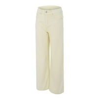 Aaiymet Planinarske hlače Žene Ženske golf pantalone Stretjele su pješačke hlače Brze suho lagane vanjske casual pantalone sa džepovima otporan na vodu, bijeli XL