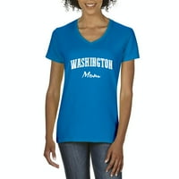 Arti - Ženska majica V-izrez kratki rukav - Washington mama