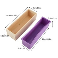 Tebru silikonski sapun, 1200ml pravokutnik silikonskog sapuna DIY alat za pečenje kolača od čokolade,