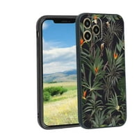 Tamno tropsko-botanički-ptica i paradise-cvjetna futrola za telefon, deginirana za iPhone Pro Case Muške