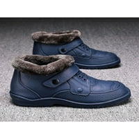 Zodanni muškarci čizme Snap zimske cipele okrugle nožne čizme otporne na sklizajuće skliznim teletom