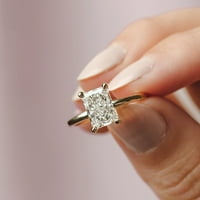 2CTW zračenje rez moissanite dijamantni prsten za dijamant 10K 14K 18K zlatni jednostavan pasijans prsten