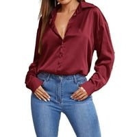 Ženske bluze sa satenskom majicom sa zatvaračem MALUNDY M