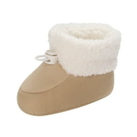 QXUTPO za bebe cipele Velvet Plush tople cipele mekane jedine pripreme podesive za povučene zimske cipele