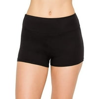 Francuska Dimple Ženska vježba Joga Hip Shorts Meke čvrste elastične odbojkaške hlače Crne