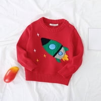 ESHO Toddler Boys Girls džemperi 1-7t Dječji božićni crtani pleteni pulover duksevi vrhovi