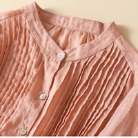 Ženski vrhovi na čišćenju Ženski trendovi Ležerne majica kratki rukav V-izrez dukseri Vruća bluza narančasta