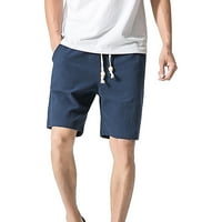 Sinimoko kratke hlače muške ljetne pamučne konoplje labave casual caprisu Velike muške hlače na plaži