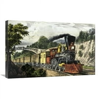 IN. Express Train Art Print - Currier & Ives