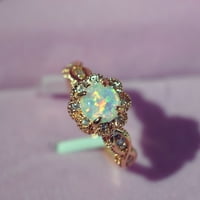 Rose Gold Diamond Ring Rhinestone prstena Legura nakita prstenovi za žene modne cirkonske prstenove