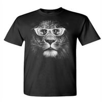 Hipster Lion - Funny Hip Cool Retro - Unise pamučna majica Tee majica