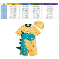 Dinosaur Print Boys Dječji kupaći kostim Dječji crtani ispis obrezanih kupaći kostim + set za plivanje