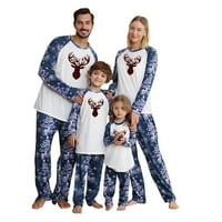 Udobno dvodijelno slatko božićno kućna kuća pidžama mama postavljena plaža roditelj-dječja odjeća Plava
