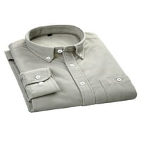 Glookwis muns rever bluza casual top for regularni corduroy tucij košulje duž se spuštaju pune boje