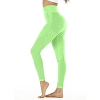 Tajice za žene Visoki struk Slim udobne uske vjerne hlače Solidne elastične kulture Yoga Jeggings Sport
