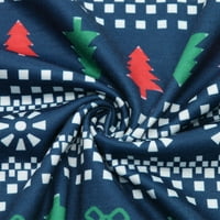 Božićna porodica Pajamas postavio je božićne vrhove tiskanih vrhova sa hlače Porodično podudaranje pidžama