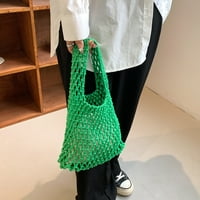 BXINGSFTYS pamučne navode torbe točke torbe za žene od slame WOVEN Hollow Net Torbe za kupovinu