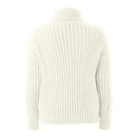 Kpoplk džemperi za žene Turtleneck dugih rukava kornjača pletene labave predimenzionirani džemper pulover,