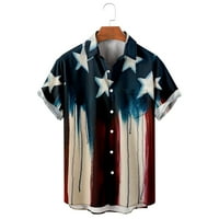 Muški patriotski grafički grafički otisci spuštaju majice