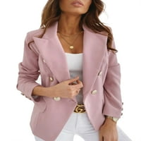 Ženski Slim Fit Casual Office Business Blazers dvostruki dvostruki jakni