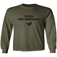 Povećajte malene dinosauruse za odrasle majicu dugih rukava