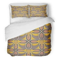Set posteljine Bež apstraktni tan i crni škotski tkani Tartan plairani karirani klan kultura Twin Veličina prekrivača sa jastukom za kućnu posteljinu ukras za krevet