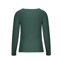 Buigttklop Vrijeme i TRU džemperi za žene čišćenje Ženska V-izrez Dugi rukava Pletena džemper dno dno