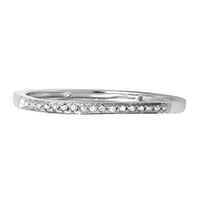 Dazzlingrock kolekcija 0. Carat sterling srebrni okrugli dijamantski ženski prsten za vjenčanje, veličine