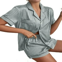 Ženske pidžame postavlja gumb prednjim odjećnim odjećom Champagne m