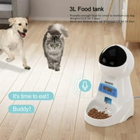 ISEEBIZ Automatski uvlacač Cat, 101oz 3L TIMENI CAT FEATER sa 10S diktafona za suhu hranu, do obroka