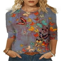 Yolossia Womens Retro cvjetni šljokica s majicama s majicom
