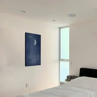 Moon Night ispisani uokvireni platneni zidni umjetnički dekor, vertikalna verzija umjetnička djela Moderni