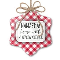 Božićni ukrast Namast'ay Dom sa mojim moskovskim satovima Jednostavne izreke crvene plairane neonblond