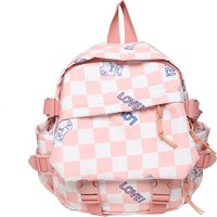 Def Def Deir Anime ruksak rešetki ruksak vodootporni najlon sa slatkim privjeskom i pin mini ruksacima