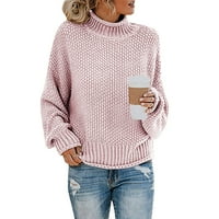 Dukseri za žene Ženska moda Jesen Zimski pleteni džemper debeli navojni pulover Turtleneck džemper ženski