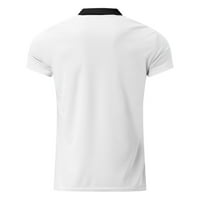 Pgeraug Muška majica Soild patentni zatvarač Okrenite ovratnik bluza kratki rukav Top polo majice za