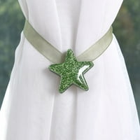 Kuke Jedna para zvijezda zvjezdana zavjesa kopče svilene držač kravata sjajni zavjesa kopča zelena