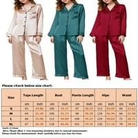 Glonme Dame Sleep Bagewwear Duge rublje Rever Pajamas setovi Početna odjeća Casual Lounge Set dva odjeća