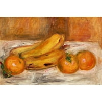 Renoir, Pierre-Auguste crni moderni uokvireni muzej umjetnički print pod nazivom - Narandže i banane