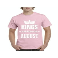 Muška majica kratki rukav - rođendanski poklon kraljevi rođeni su u kolovozu