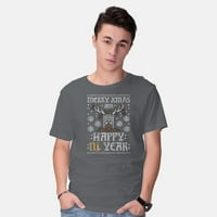 Teefury muška grafička majica sretna ni godina