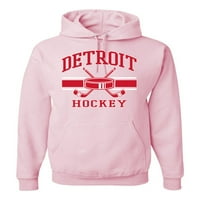 Divlji Bobby City of Detroit Hockey Fantasy Fan Sports Unise Dukserice Hoodie, Svijetlo ružičasta, 3x-velika