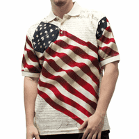 Muška patriotska američka mahala zastava pamučna polo majica