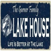 Garner Porodična kuća jezera Potpisuje metalni ribolovni kabinski dekor 206180101403