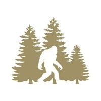 Bigfoot drveća naljepnica za šumski naljepnica - samoljepljivi vinil - otporan na vremenske uvjete -