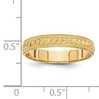 Finest zlatni 14K dizajniran za vjenčanje, veličina 6.5