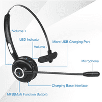 Udobne Bluetooth slušalice, UX bežične slušalice sa mikrofonom, bežični mobilni telefoni sa izolacijom