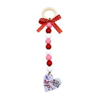 Heiheiup String Holiday Tag Bead Party Decoration Ornament DIY Majčin dan Osigurajte Happy Hanges Strip